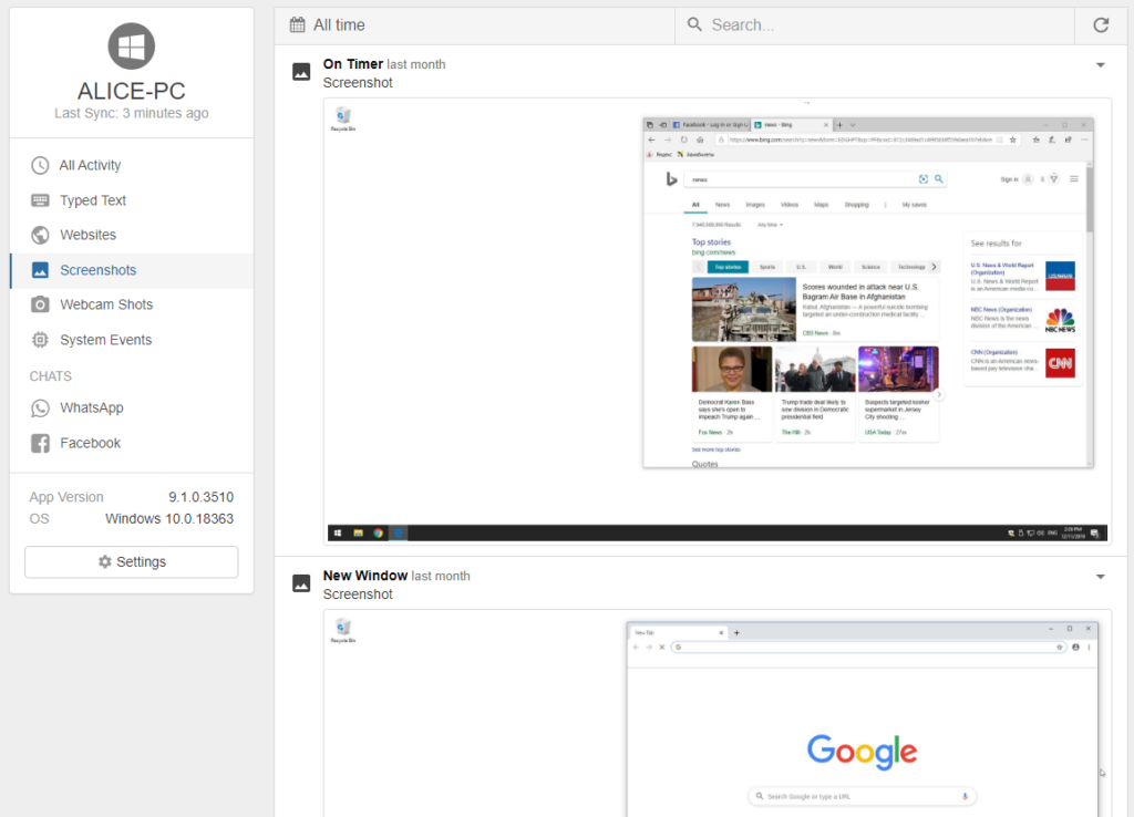 refog screenshots monitor screening